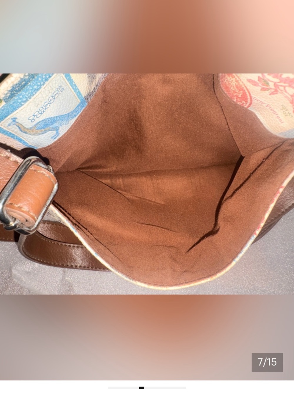 Relic Paris Postcard Collage Crossbody Bag Eiffel Tower Print Multi Pocket Y2K - Picture 6 of 12